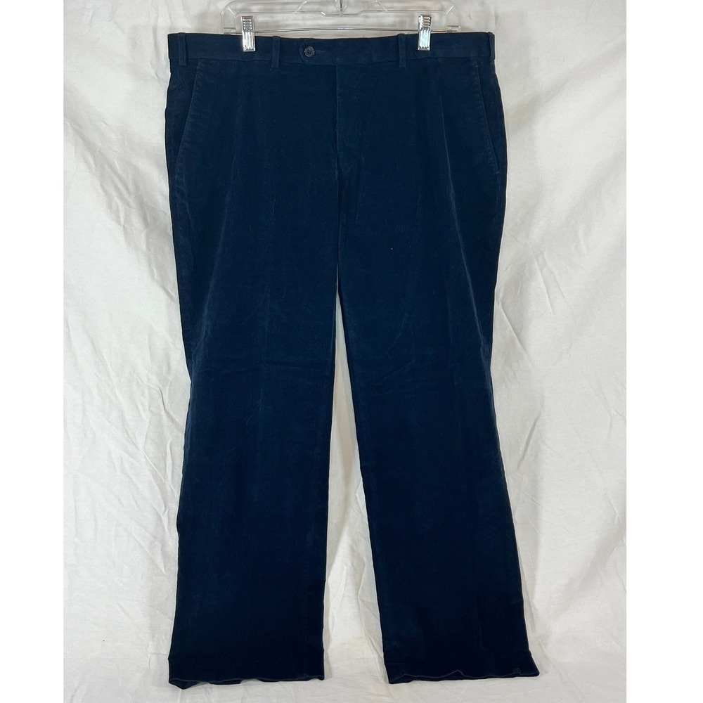 Lauren Ralph Lauren Navy Blue Corduroy Pants Women Classic Straight Leg Sz 10